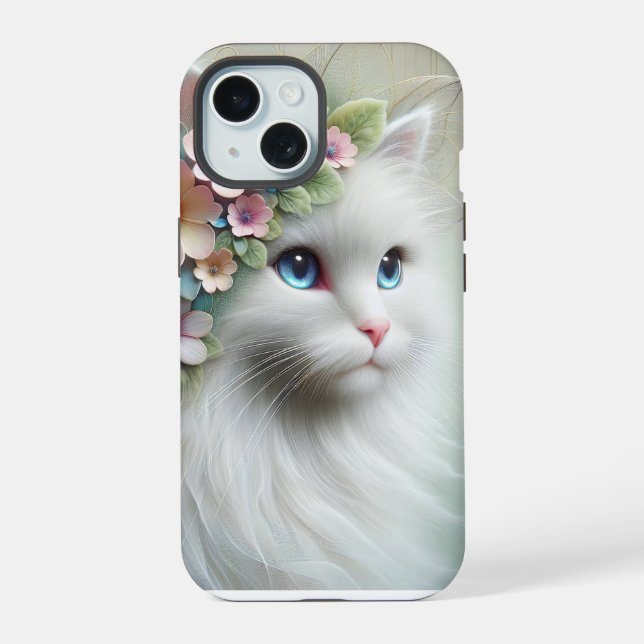 Gato Persa Com Laurel Floral (Verso)