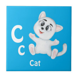 Gato personalizado ABC: Letra C - Adicione seu Nom