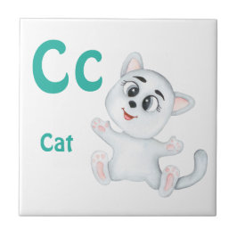 Gato personalizado ABC: Letra C - Adicione seu Nom