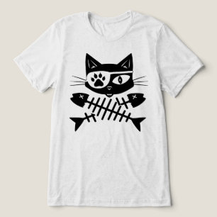 Gato Pirata Jolly Roger Fishbones Gato Preto