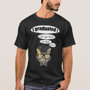 Gato Posso Voltar Para a Cama Fuuny Camiseta de Gr