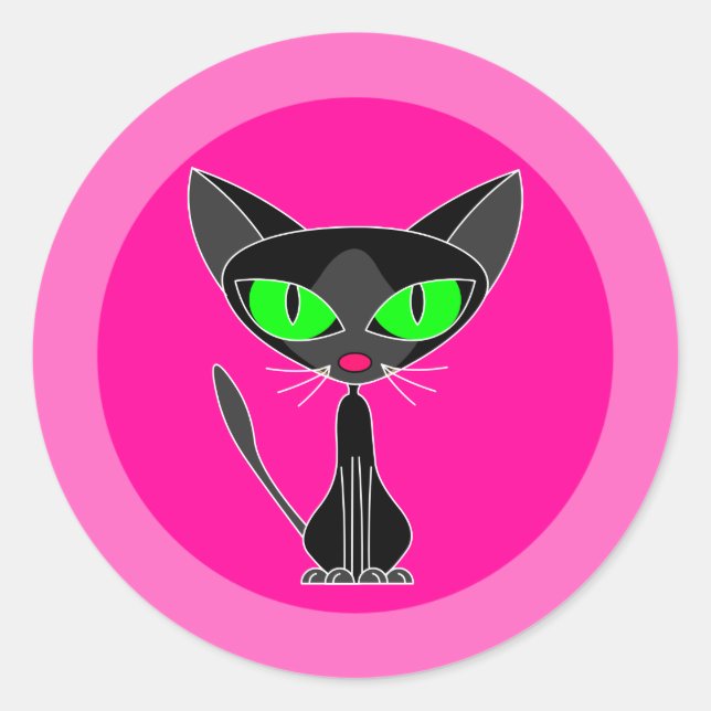 Gato Preto, Adesivos Rosa (Frente)