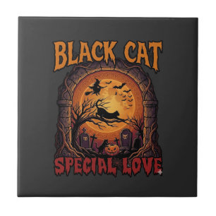 Gato Preto Amor Especial Halloween Lua Bruxa Abóbo
