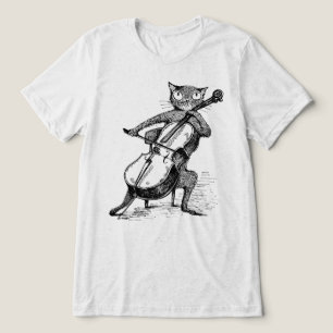 Gato Preto Antigo e Divertido Tocando Instrumento