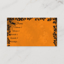 Gato Preto com Cartão de visita de Bat e Aranha