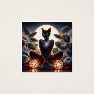 Gato Preto Cósmico com Olhos Brilhantes Digital Su