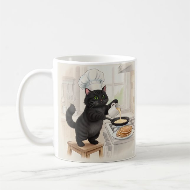 Gato Preto da Cozinha da Kitty, Caneca de Café (Esquerda)