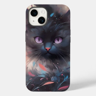 Gato Preto de Cores Aquáticas Místicas   Gato cúmu