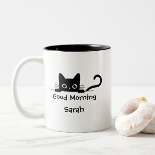 Gato Preto de Pequim - Xícara de Café de Texto Per