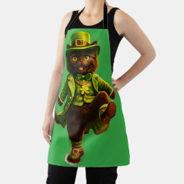 Gato preto duende sortudo Dia de São Patrício Pat