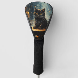 Gato Preto e Café à Noite