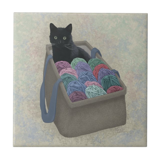 Gato preto em saco de fio  (Frente)