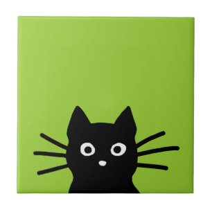 Gato Preto em Verde (a cor é personalizável)
