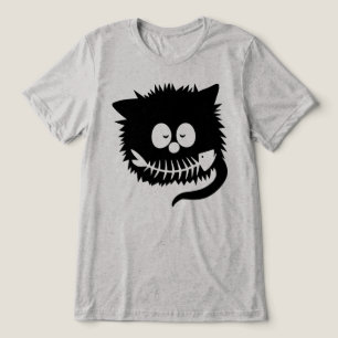 Gato Preto Engraçado Espinha de Peixe Sorriso Gati