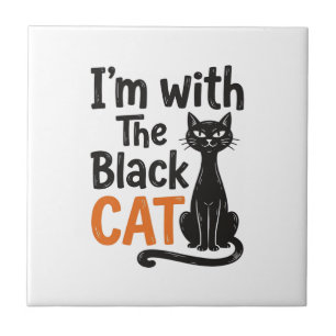 Gato Preto Engraçado Gravura Vintage Design de Hal