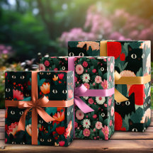 Gato Preto Escondido Em Flor Rosa Romântica Botâni