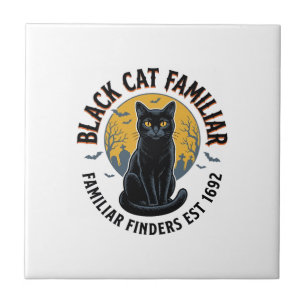 Gato Preto Familiar Design de Resgate de Halloween