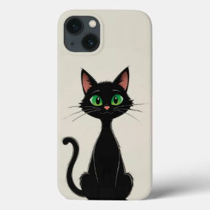 Gato Preto Fofo Com Olhos Verdes