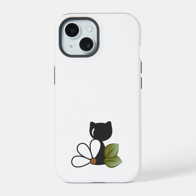 Gato Preto Fofo e flor – Personalizado (Verso)