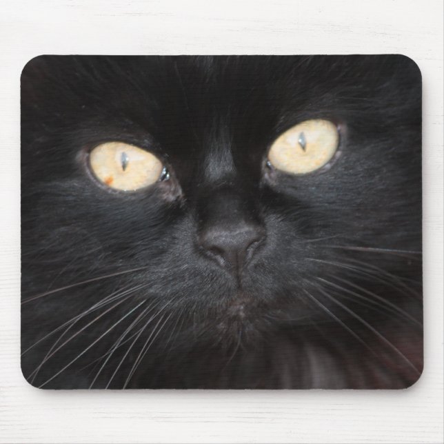 Gato preto Mousepad (Frente)