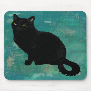 Gato preto Mousepad