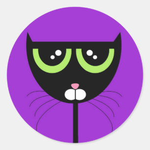 Gato preto no roxo - etiqueta