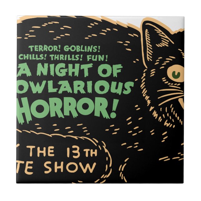 Gato Preto Vintage Halloween (Frente)