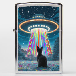 Gato Psicodélico e OVNI | Arte Engraçada De Abduçã
