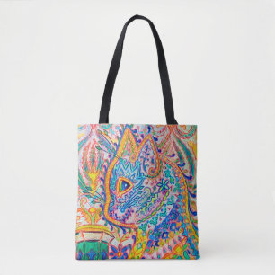 Gato Psicodélico Louis Wain Tote Bag