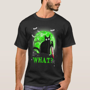 Gato Que Camisa Negra Engraçada De Gato, Gato Assa