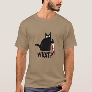 Gato Que Gato Negro Engraçado Camisa Um Gato Assas