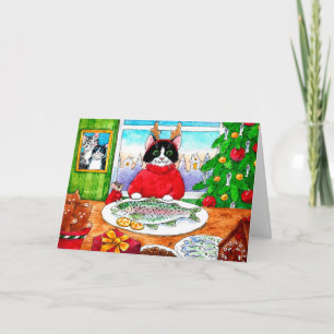 Gato, rato, peixe Cartão de Natal