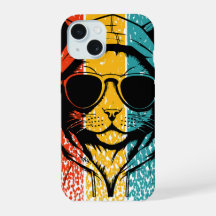 Gato Retro Legal com Óculos de Sol