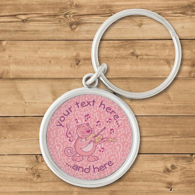 Gato Rosa com Chaveiro de Violino (Criador carregado)