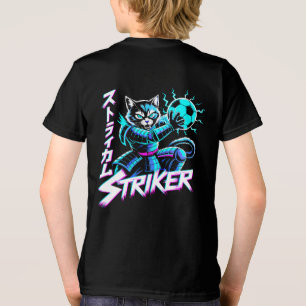 Gato Samurai Cyberpunk Striker para Gamers e Futeb