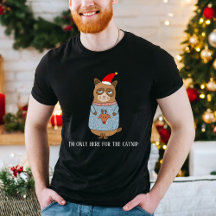 Gato Sarcástico Vestindo uma Suéter Feia de Natal
