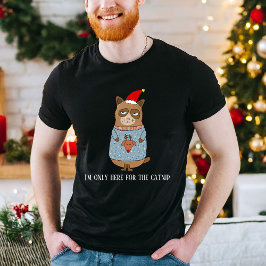 Gato Sarcástico Vestindo uma Suéter Feia de Natal