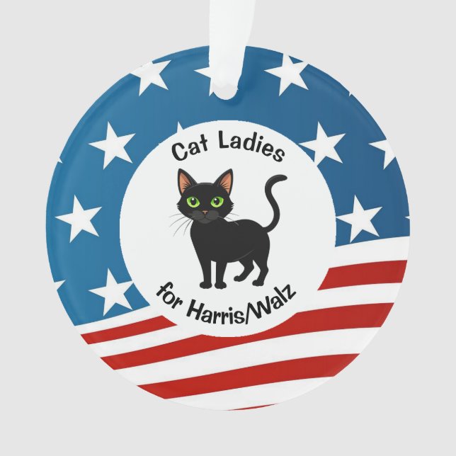 Gato-Senhoras para o ornamento acrílico do Design  (Frente)