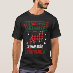 Gato Siames  Gato Fofo Suéter de Natal Feio de Nat