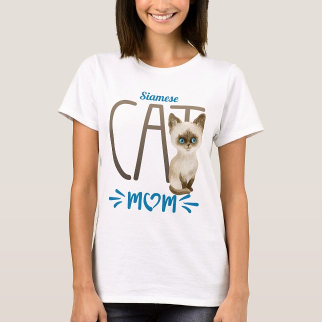 Gato Siamês, Gato, Mãe, Camisa (Frente)