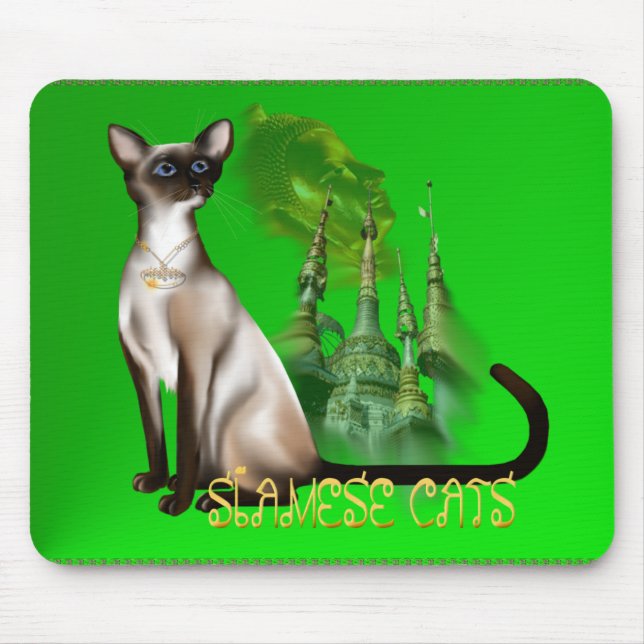 Gato Siamese Mousepad (Frente)