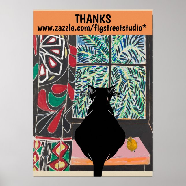 Gato sob a janela, após Poster Matisse (Frente)