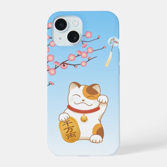 Gato Sortudo Japonês Calico Maneki Neko (Verso)