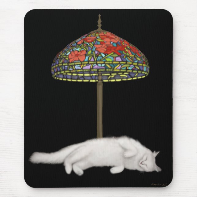 Gato Sunlamp Mousepad do vitral (Frente)