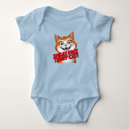 Gato Tabby com Rosto Sorridente!!! Body para Bebê