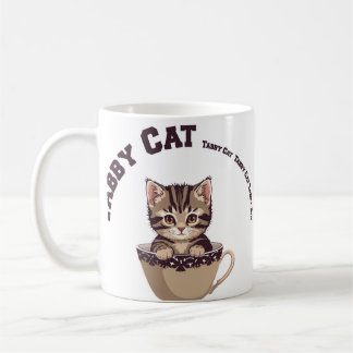 Gato Tabby Xícara de Chá Arte de Gatinho Fofo para