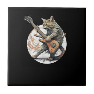 Gato Tocando Violão Rock Cat Metal Mus