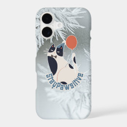 Gato Tuxedo Fique Pawsitivo iPhone 17 Gelo de Inve