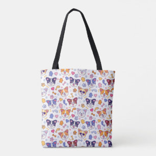 Gato Vibrante e Gato Rostos Tote Bag