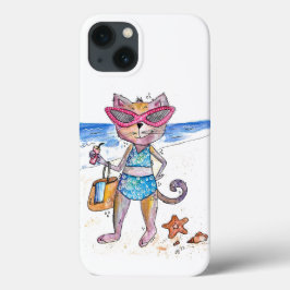 Gato Whimsical na Praia